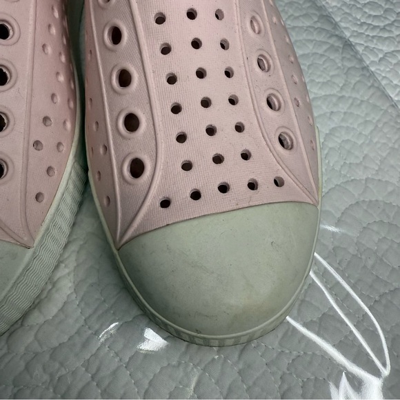 Native Shoes Pink and White Perforated Sneakers - Picture 8 of 9
